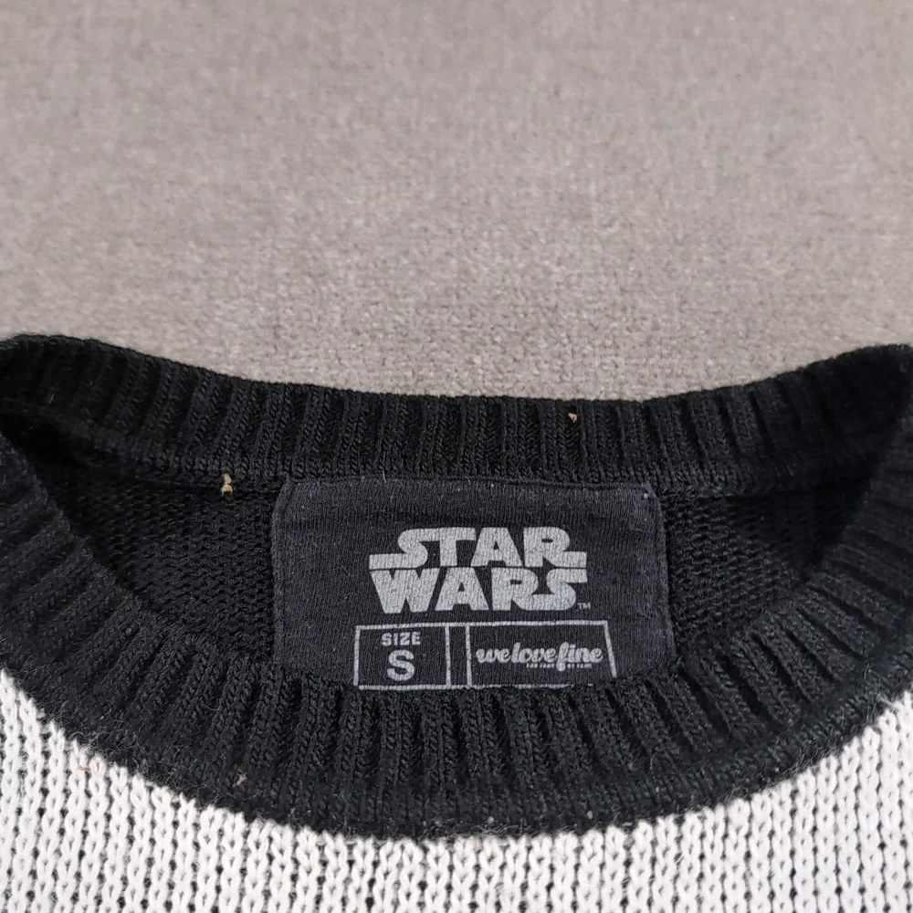 Star Wars Welovefine Size Small Darth Vader Crew Neck Pull Over‎ Knit Sweater